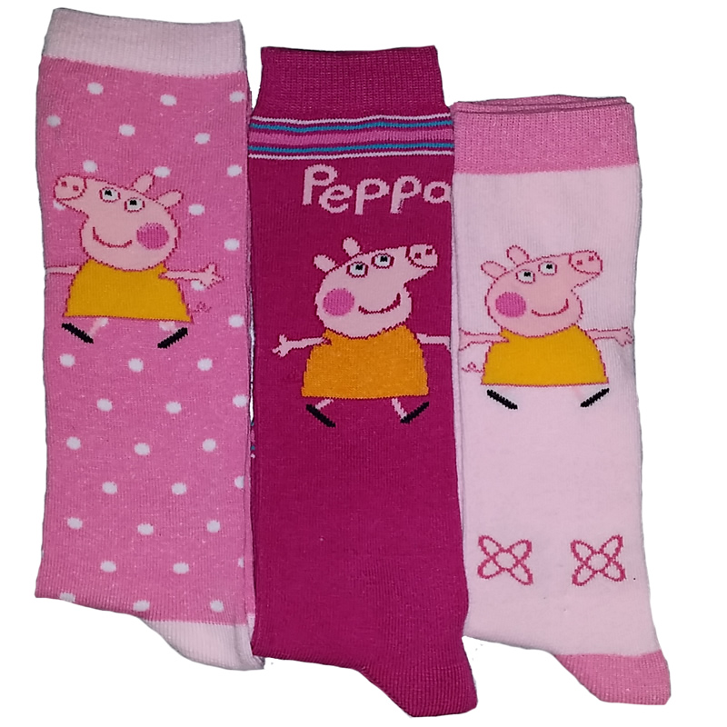 Disney 6 paia calze lunga in caldo cotone bambina Peppa Pig 